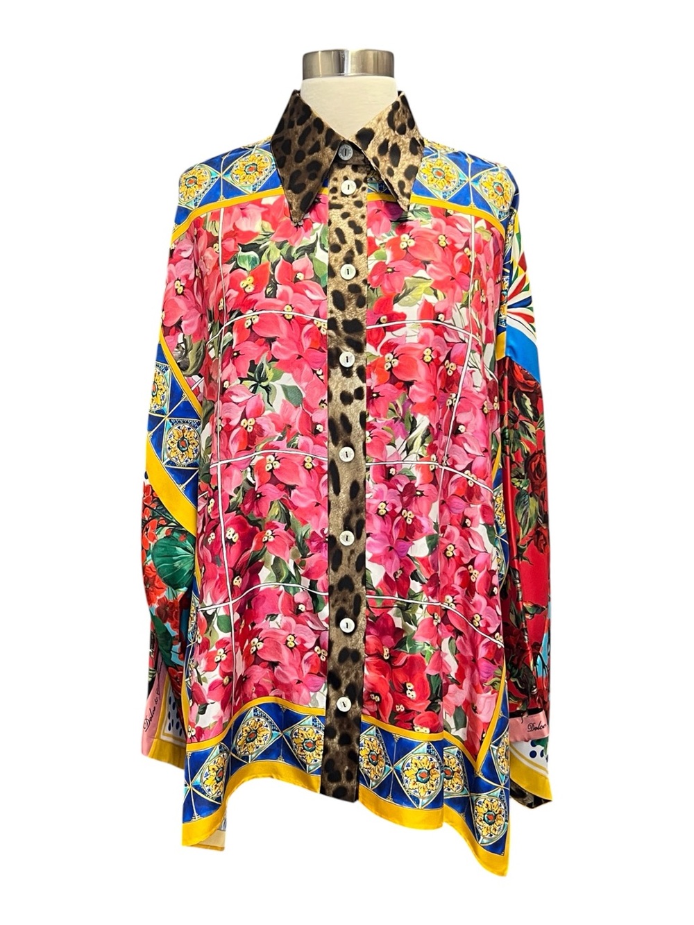 Dolce & Gabbana Silk Foulard Print Blouse